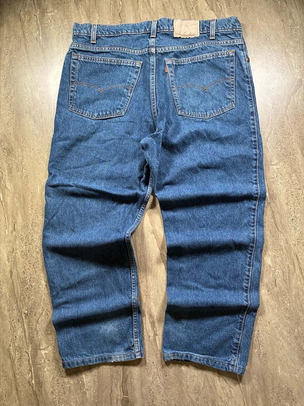 Vintage 90s Levi's 540 Relaxed Fit Jeans Made in USA Bronze Tab Blue 38x29